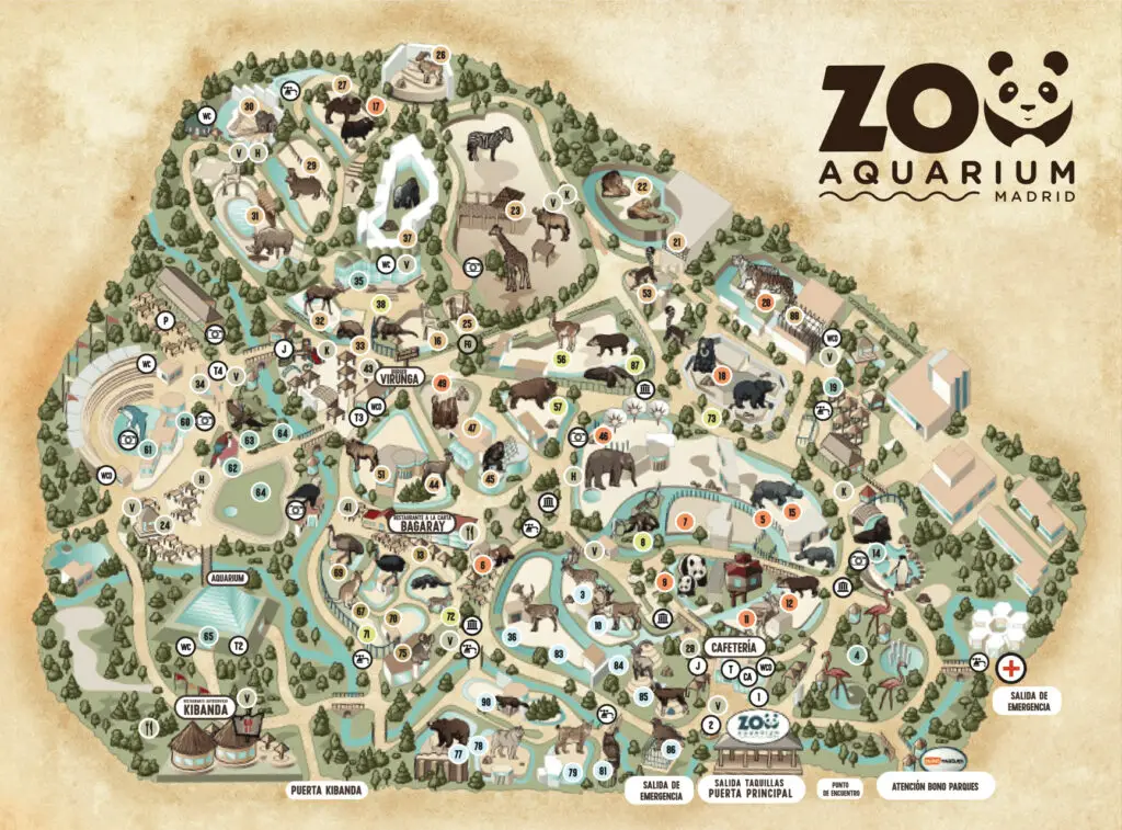 Mapa del Zoo de Madrid