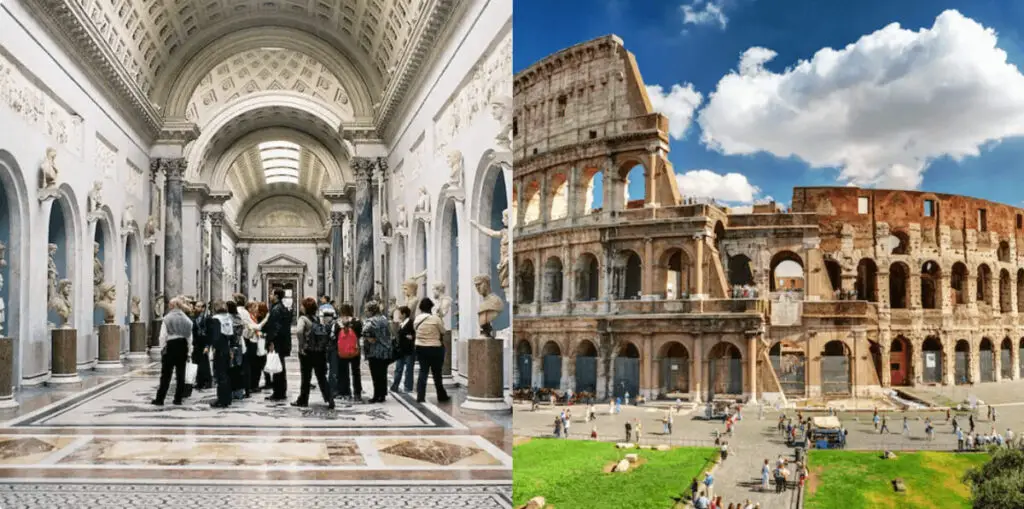 Fotos del Museo Vaticano y el Coliseo